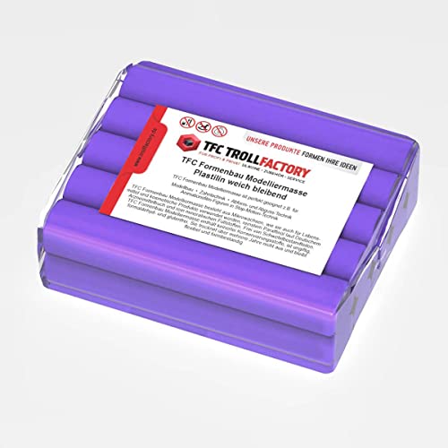 TFC Formenbau Modelliermasse violett Plastilin weich bleibend schwefelfrei - Größe: 500g von TFC Troll Factory