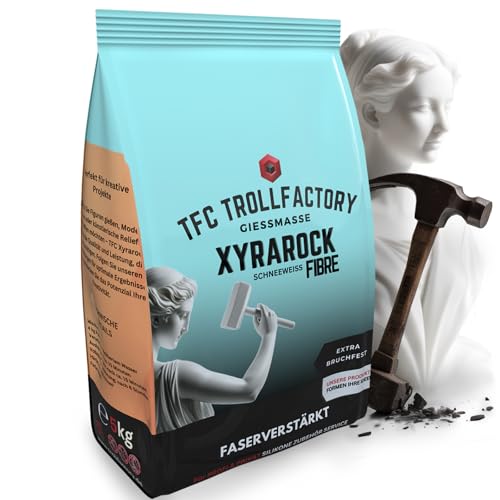 TFC Xyrarock FIBRE Gießpulver 5 kg – Extra Bruchfest, Faserverstärkt, Schneeweiß, Ideal für Kunst & Handwerk, 4:1 Mischverhältnis, TFC Xyrarock FIBRE Gießpulver 5 kg – Extra Bruchfest, Faserverstärkt, Schneeweiß, Ideal für Kunst & Handwerk, 4:1 Mischverhältnis, von TFC Troll Factory