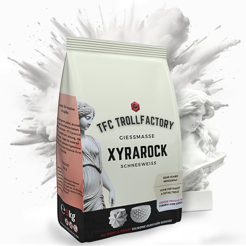 TFC Xyrarock Gießpulver 25 KG - Hochweiß & Detailgenau I Gips für Figuren, Modelle und Kunstobjekte - Perfekt für Silikonformen von TFC Troll Factory