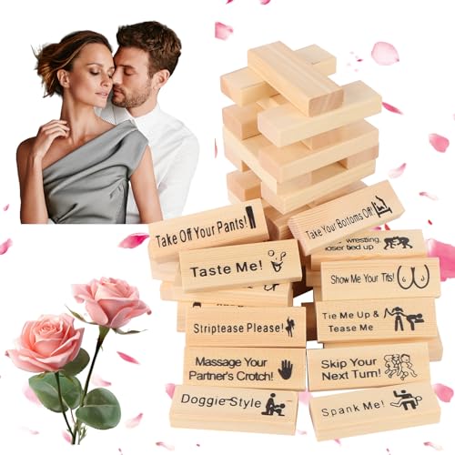 TFHAllOSTYLE Lustturm für Erwachsene, 48 Stück, super freches Blockturm-Spiel, Paarspiele für Erwachsene, Valentinstag, Tumbling Tower für Erwachsene, Nacht-Party-Spiel, Geschenk TFHAllOSTYLE Lustturm für Erwachsene, 48 Stück, super freches Blockturm-Spiel, Paarspiele für Erwachsene, Valentinstag, Tumbling Tower für Erwachsene, Nacht-Party-Spiel, Geschenk von TFHAllOSTYLE