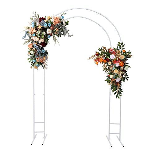 TFIANYNI 1.5x2.2M Runder Rosenbogen Hintergrund Traubogen Weiß Hochzeitsbogen Tragfähigkeit Über 10kg, Mit Schmetterlingsschraube, Dekoration Für Garten, Hochzeit, Party TFIANYNI 1.5x2.2M Runder Rosenbogen Hintergrund Traubogen Weiß Hochzeitsbogen Tragfähigkeit Über 10kg, Mit Schmetterlingsschraube, Dekoration Für Garten, Hochzeit, Party von TFIANYNI