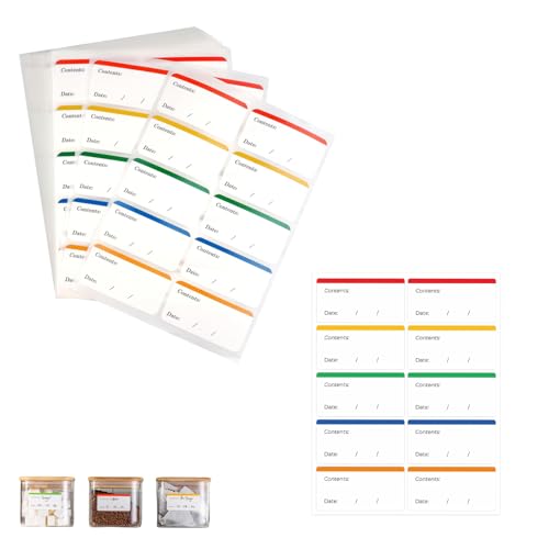300 Stück Gefrieretiketten, 6x3cm Selbstklebend Ablösbare Etiketten zum Beschriften, Aufkleber für Universal Gefrierdosen für Lebensmitteldatum Küche Marmelade 300 Stück Gefrieretiketten, 6x3cm Selbstklebend Ablösbare Etiketten zum Beschriften, Aufkleber für Universal Gefrierdosen für Lebensmitteldatum Küche Marmelade von TFSYLISA