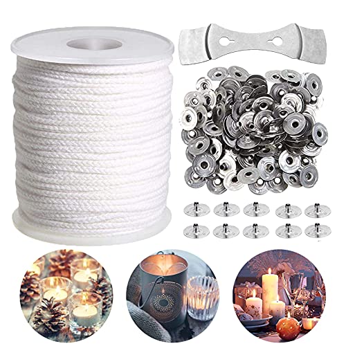 Kerzendocht Baumwolle,61M Geflochtene Flachdocht Mit Kerzendocht Zentriergerät, Candle Wick,Dochte Für Kerzenherstellung DIY Kerze Öllampe Kerzendocht Baumwolle,61M Geflochtene Flachdocht Mit Kerzendocht Zentriergerät, Candle Wick,Dochte Für Kerzenherstellung DIY Kerze Öllampe von TFSYLISA