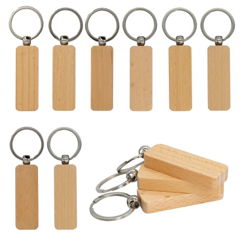 TFoRibbon Schlüsselanhänger aus Holz, blanko, 20 Stück (rechteckig) von TFoRibbon