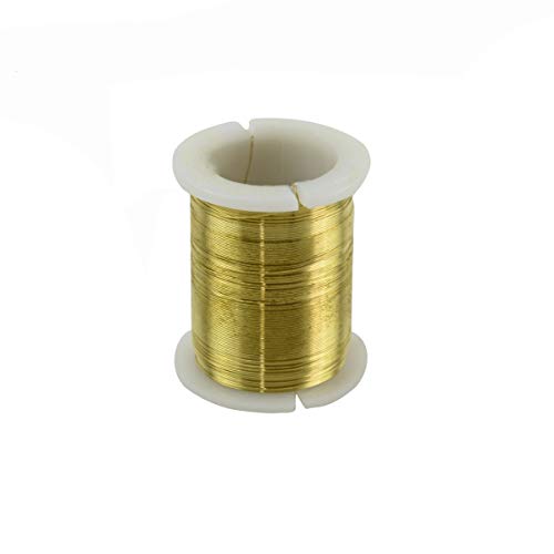 Treasure Gurus Bare Dead Weicher runder Golddraht, 28 Gauge, 28 m, 27,7 m Spule zum Verpacken von Hobby-Schmuck, Reparatur Treasure Gurus Bare Dead Weicher runder Golddraht, 28 Gauge, 28 m, 27,7 m Spule zum Verpacken von Hobby-Schmuck, Reparatur von TG,LLC