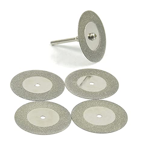 Diamantenfliesen, 5er-Pack Diamant-Trennscheiben-Set mit Dorn for Dremel 16–60 mm(5pc 22mm With Shank) von TGDGFKIAS