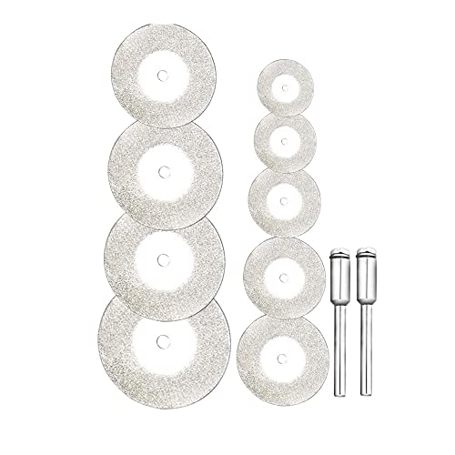 Diamantenfliesen, Diamant-Trennscheiben-Set mit Dorn, 5er- oder 10er-Pack, 16–50 mm, for Dremel-Rotationswerkzeuge(6pcs Set,50mm) von TGDGFKIAS