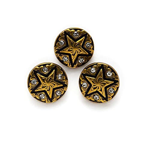 Knöpfe zum Nähen, Metall-Ösenknöpfe for Nähen, 5er-Pack, Gold und Silber, mehrere Größen(Gold,23mm) von TGDGFKIAS