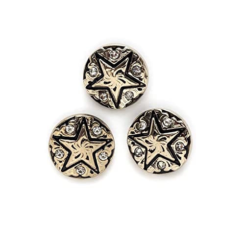 Knöpfe zum Nähen, Metall-Ösenknöpfe for Nähen, 5er-Pack, Gold und Silber, mehrere Größen(Silver,18mm) von TGDGFKIAS
