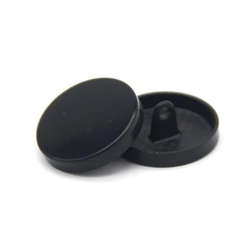 Knöpfe zum Nähen, Metallknöpfe for Nähen, Basteln, Stricken, mehrfarbig, 10–25 mm, 64 Stück(Black,12mm 10Pcs) von TGDGFKIAS