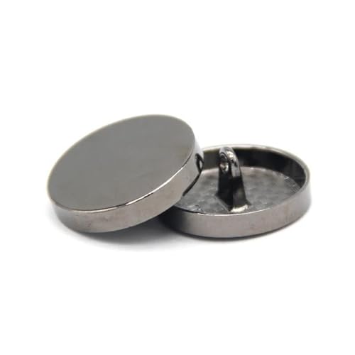 Knöpfe zum Nähen, Metallknöpfe for Nähen, Basteln, Stricken, mehrfarbig, 10–25 mm, 64 Stück(Light Black,20mm 10Pcs) von TGDGFKIAS