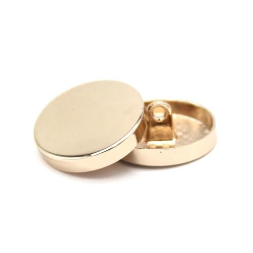 Knöpfe zum Nähen, Metallknöpfe for Nähen, Basteln, Stricken, mehrfarbig, 10–25 mm, 64 Stück(Light Gold,20mm 10Pcs) von TGDGFKIAS