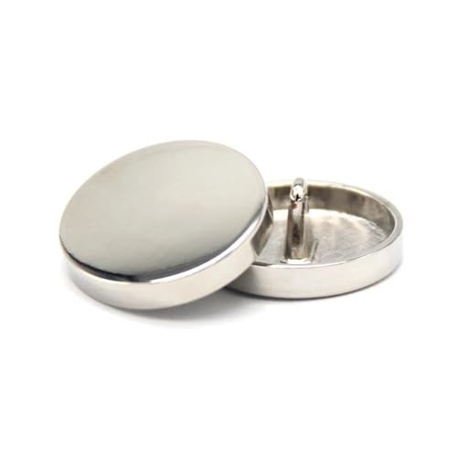 Knöpfe zum Nähen, Metallknöpfe for Nähen, Basteln, Stricken, mehrfarbig, 10–25 mm, 64 Stück(Light White,17mm 10Pcs) von TGDGFKIAS