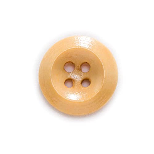 Knöpfe zum Nähen, Runde Holzknöpfe mit 4 Löchern, mehrfarbig, mehrere Größen, Packung mit 30–50 Stück(Natural,10mm 50Pcs) von TGDGFKIAS