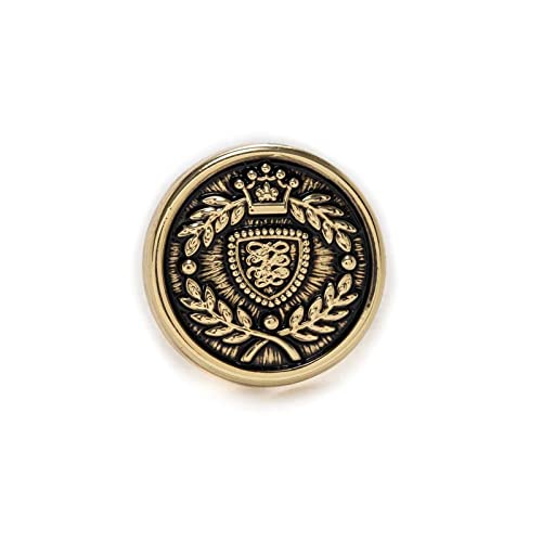 Knöpfe zum Nähen, Runde Metallknöpfe 5er-Packung Mehrfarbig 15-23mm(Gold,23mm) von TGDGFKIAS