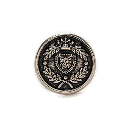 Knöpfe zum Nähen, Runde Metallknöpfe 5er-Packung Mehrfarbig 15-23mm(Silver,18mm) von TGDGFKIAS