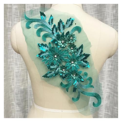 Spitz-Aufkleber, Spitze und Chiffon Stickerei Applikation Patches aufnähen for Kleidung Kleid Handwerk Multicolor(Style14) von TGDGFKIAS
