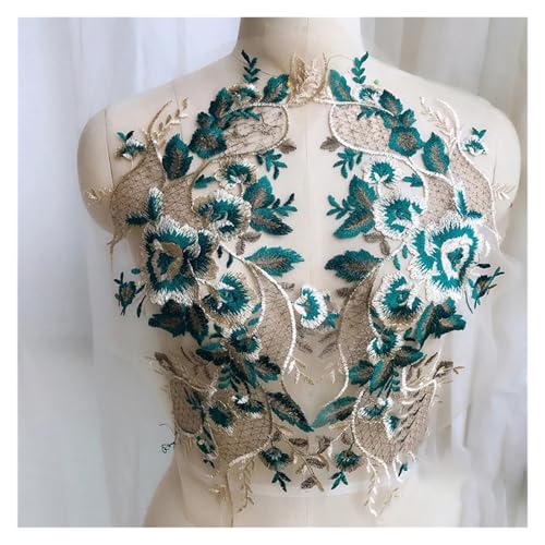 Spitz-Aufkleber, Spitze und Chiffon Stickerei Applikation Patches aufnähen for Kleidung Kleid Handwerk Multicolor(Style3) von TGDGFKIAS