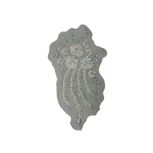 Spitz-Aufkleber, Spitzenapplikation Blumenaufnäher Pailletten Perlenstickerei ausgehöhlt for DIY Nähen 3 Stile(Style 3294) von TGDGFKIAS