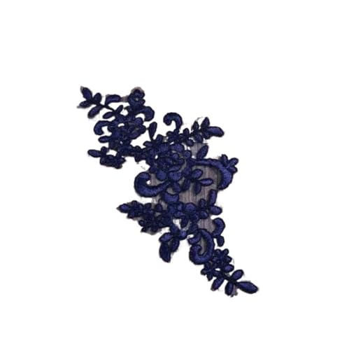 Spitz-Aufkleber, Spitzenapplikationen, 6 Stück, mehrfarbig, 22,5 x 12 cm, for Hochzeiten, DIY(Deep Bule) von TGDGFKIAS