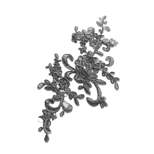 Spitz-Aufkleber, Spitzenapplikationen, 6 Stück, mehrfarbig, 22,5 x 12 cm, for Hochzeiten, DIY(Deep Gray) von TGDGFKIAS