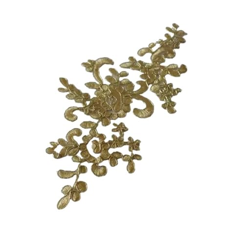 Spitz-Aufkleber, Spitzenapplikationen, 6 Stück, mehrfarbig, 22,5 x 12 cm, for Hochzeiten, DIY(Gold) von TGDGFKIAS