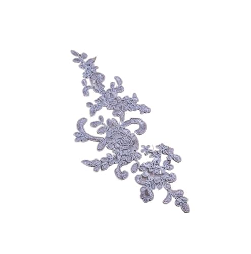 Spitz-Aufkleber, Spitzenapplikationen, 6 Stück, mehrfarbig, 22,5 x 12 cm, for Hochzeiten, DIY(Grijs) von TGDGFKIAS