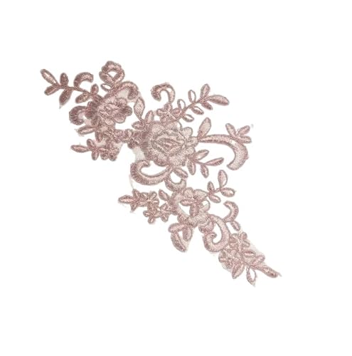 Spitz-Aufkleber, Spitzenapplikationen, 6 Stück, mehrfarbig, 22,5 x 12 cm, for Hochzeiten, DIY(Meat Pink) von TGDGFKIAS