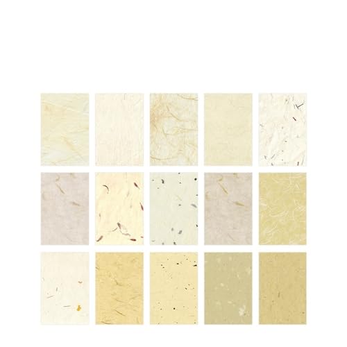 TGDGFKIAS Gefaltete Pergamentjacke, 30 Stück Textur Collage Büttenpapier Materialpaket Junk Journal Planer Scrapbooking Dekor DIY Bastelkarton Papier(E) von TGDGFKIAS