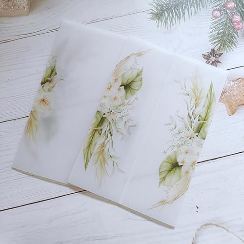 TGDGFKIAS Gefaltete Pergamentjacke, 50 teile/los Kirsche Hochzeit Einladungen Karte Abdeckung DIY SemiQuinceanera Einladen Jacke(Flower 07) von TGDGFKIAS