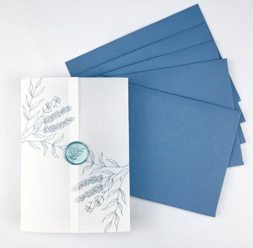 TGDGFKIAS Gefaltete Pergamentjacke, Pergamentpapier, geeignet for eine Hochzeitseinladung im Format 5 x 7(100pcs) von TGDGFKIAS
