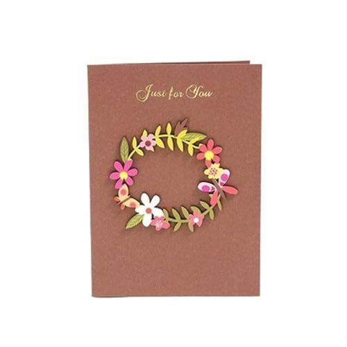 TGDGFKIAS Hochzeits-Einladungen, Anpassbare Hochzeitseinladungen Grußkarten mit Umschlägen handgemachte Blume Multicolor(E) von TGDGFKIAS