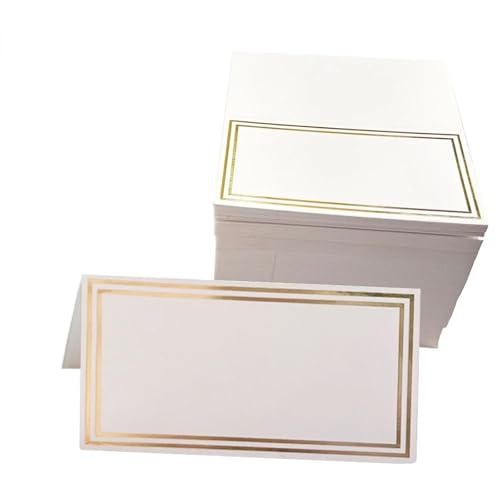 TGDGFKIAS Hochzeits-Einladungen, Hochzeitseinladungen Tischkarten Sitzkarten mit Umschlägen Multicolor Packung mit 50(Gold) von TGDGFKIAS