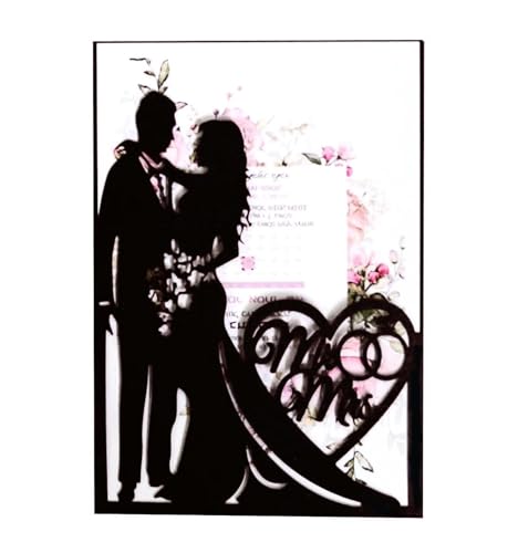 TGDGFKIAS Hochzeits-Einladungen, Hochzeitseinladungskarten mit Umschlägen, Mehrfarbig, 18 x 12,5 cm, Perlglanzpapier(08 Black) von TGDGFKIAS