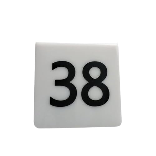 TGDGFKIAS Restaurant Nummer, Dreieckige Tischnummern aus Acryl, doppelseitig, V-förmig, 8 x 8 x 7 cm, Packung mit mehreren Sets(1 to 40) von TGDGFKIAS