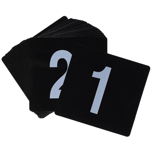 TGDGFKIAS Restaurant Nummer, Tischnummern 1-25/50/100, Kunststoff, doppelseitig, schwarz, 95 x 100 mm, 25/50/100 Stück(1-25) von TGDGFKIAS