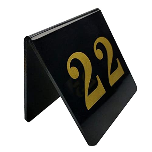 TGDGFKIAS Restaurant Nummer, Tischnummern aus Acryl, doppelseitig, V-förmig, 8 x 8 x 7 cm, 10 Stück, 20, 30, 40, 50, 60, 70, 80, 90, 100 Zahlen(1 to 50) von TGDGFKIAS