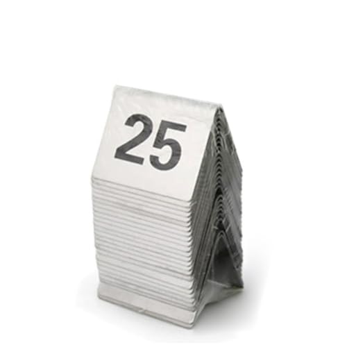 TGDGFKIAS Restaurant Nummer, Tischnummern aus Edelstahl, 25/50/100 Stück, 50 x 40 x 35 mm, 1,97 x 1,57 x 1,38 Zoll(1 to 25) von TGDGFKIAS