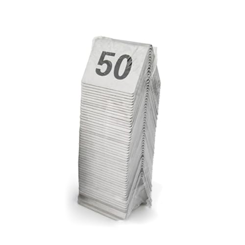 TGDGFKIAS Restaurant Nummer, Tischnummern aus Edelstahl, 25/50/100 Stück, 50 x 40 x 35 mm, 1,97 x 1,57 x 1,38 Zoll(1 to 50) von TGDGFKIAS