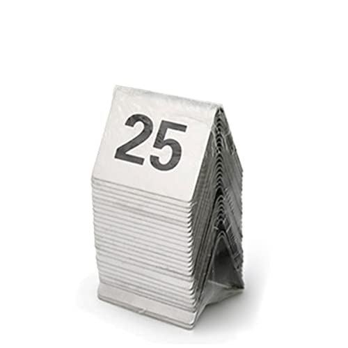 TGDGFKIAS Restaurant Nummer, Tischnummern aus Edelstahl, 5 x 5 x 4,5 cm, Packung mit mehreren Mengen(1 to 25) von TGDGFKIAS