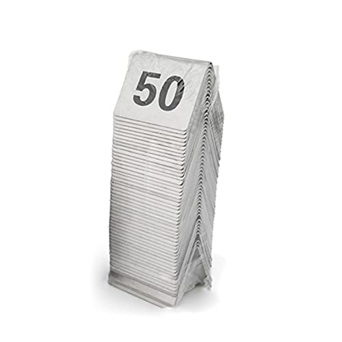 TGDGFKIAS Restaurant Nummer, Tischnummern aus Edelstahl, 5 x 5 x 4,5 cm, Packung mit mehreren Mengen(50 to 75) von TGDGFKIAS