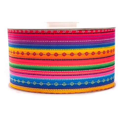 TGDGFKIAS Retro-Band, Elastisches Band mit Jacquard-Druck, 7,5 cm x 1 Yard, mehrfarbig, for Bund, Nähen, Basteln, Dekoration(4) von TGDGFKIAS