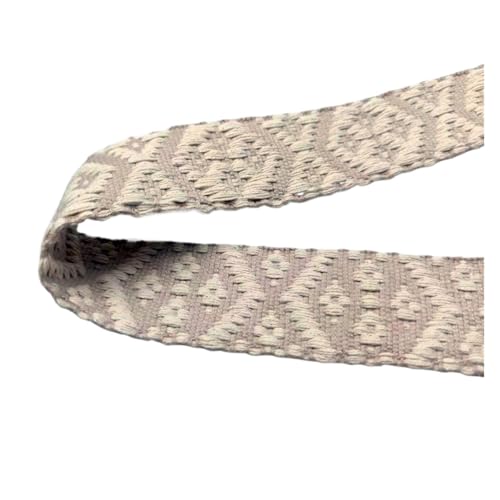 TGDGFKIAS Retro-Band, Gewebtes Jacquardband aus Polyester-Baumwolle, geometrisch, doppelseitig, mehrfarbig, 4 cm breit(Roze) von TGDGFKIAS