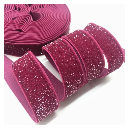 TGDGFKIAS Retro-Band, Glitzerndes elastisches Band, mehrfarbig, 5 Yards x 16 mm, for Hochzeitsfeier, Geschenkband, DIY-Bekleidung, Nähdekoration(M-71(20)) von TGDGFKIAS