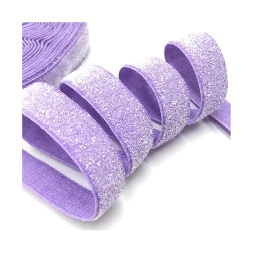 TGDGFKIAS Retro-Band, Glitzerndes elastisches Band, mehrfarbig, 5 Yards x 16 mm, for Hochzeitsfeier, Geschenkband, DIY-Bekleidung, Nähdekoration(M-9(11)) von TGDGFKIAS