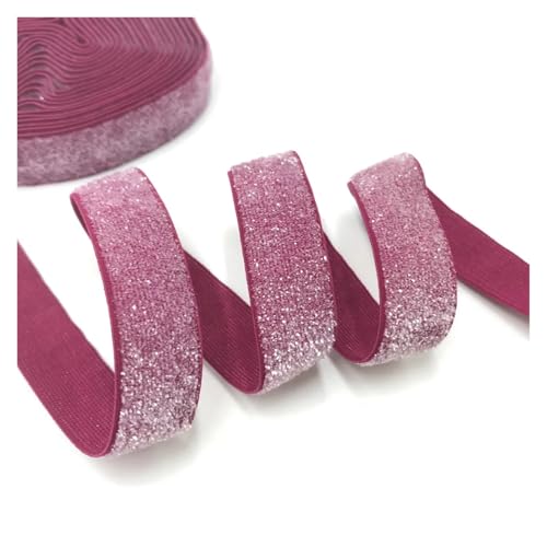 TGDGFKIAS Retro-Band, Glitzerndes elastisches Band, mehrfarbig, 5 Yards x 16 mm, for Hochzeitsfeier, Geschenkband, DIY-Bekleidung, Nähdekoration(M-9(20)-2) von TGDGFKIAS