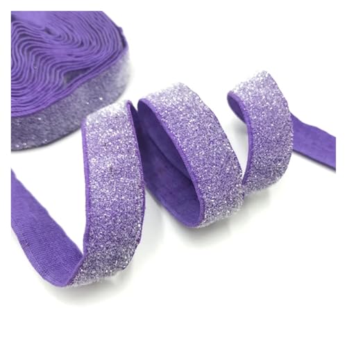TGDGFKIAS Retro-Band, Glitzerndes elastisches Band, mehrfarbig, 5 Yards x 16 mm, for Hochzeitsfeier, Geschenkband, DIY-Bekleidung, Nähdekoration(M-9(21)) von TGDGFKIAS