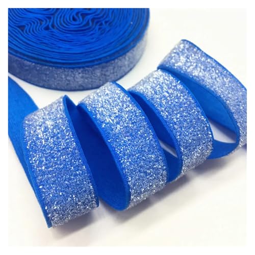 TGDGFKIAS Retro-Band, Glitzerndes elastisches Band, mehrfarbig, 5 Yards x 16 mm, for Hochzeitsfeier, Geschenkband, DIY-Bekleidung, Nähdekoration(M-9(23)) von TGDGFKIAS