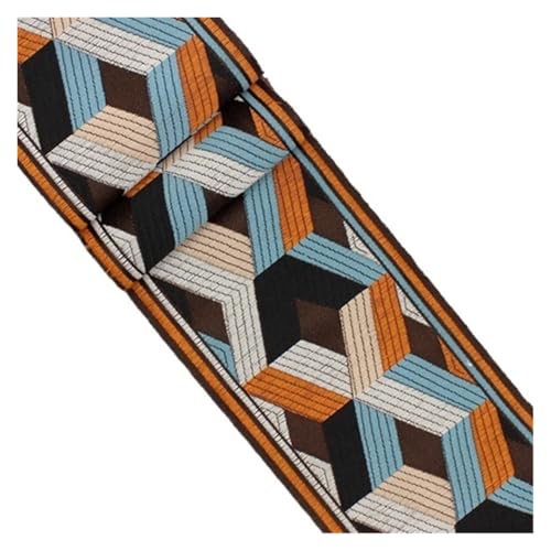 TGDGFKIAS Retro-Band, Jacquard Band Gurtband 1 Meter Grau 3,5 cm & 9cm Breite for Kleidung Home Textile DIY Dekoration(9cm) von TGDGFKIAS