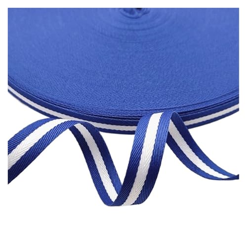 TGDGFKIAS Retro-Band, Jacquard-Ripsband, Gurtband, Polyester, mehrfarbig, 10–25 mm breit, 9,1 m(10mm Blue White) von TGDGFKIAS